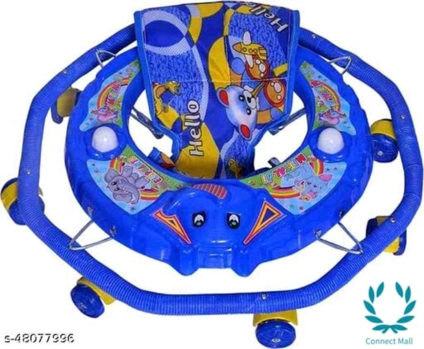 S.S Steelo Art Activity Walker With Parent Rod (Blue) - Standard, Blue, Cotton, Baby Mattresses, Multipack:1